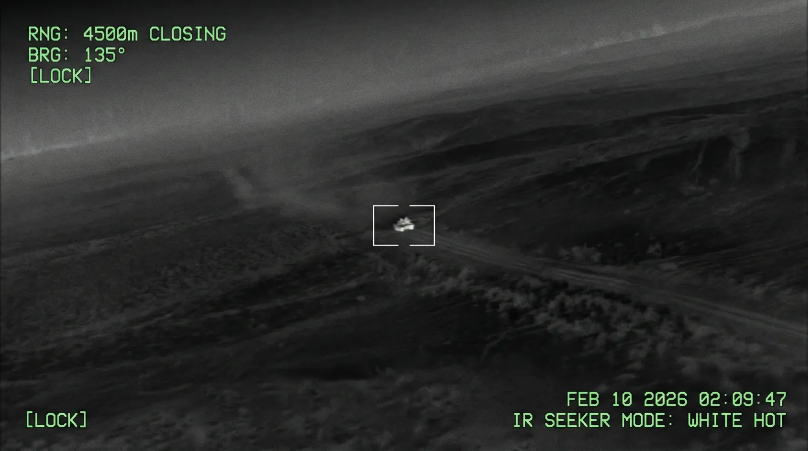 Terminal guidance seeker view with target acquisition